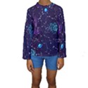 Realistic-night-sky-poster-with-constellations Kids  Long Sleeve Swimwear View1