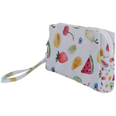 Fruit Summer Vitamin Watercolor Wristlet Pouch Bag (small)