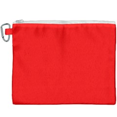 Color Red Canvas Cosmetic Bag (xxxl) by Kultjers