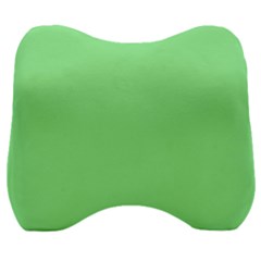Color Pale Green Velour Head Support Cushion by Kultjers