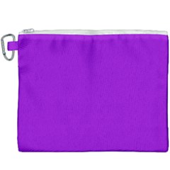Color Dark Violet Canvas Cosmetic Bag (xxxl) by Kultjers