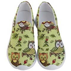 Seamless-pattern-with-flowers-owls Men s Lightweight Slip Ons by Pakemis