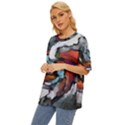 Abstract art Oversized Basic Tee View2
