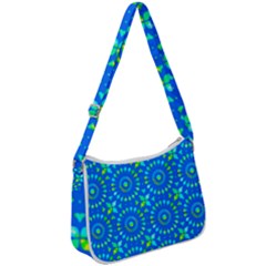 Kaleidoscope Blue Zip Up Shoulder Bag
