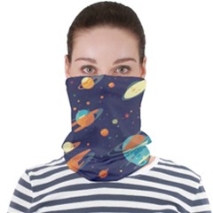 Space Galaxy Planet Universe Stars Night Fantasy Face Seamless Bandana (adult)