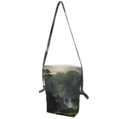 Waterfall River Fantasy Dream Planet Matte Folding Shoulder Bag