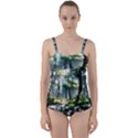 Forest Wood Nature Lake Swamp Water Trees Twist Front Tankini Set View1