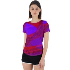Background Pattern Purple Texture Design Wallpaper Back Cut Out Sport Tee