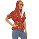 Background Pattern Texture Design Lightweight Drawstring Hooded Top View3