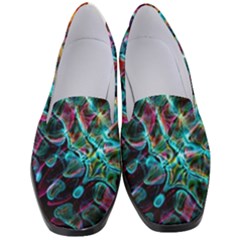 Fractal Abstract Waves Background Wallpaper Women s Classic Loafer Heels