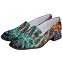 Fractal Abstract Waves Background Wallpaper Women s Classic Loafer Heels View2