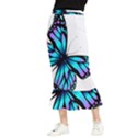 Blue And Pink Butterfly Illustration, Monarch Butterfly Cartoon Blue, Cartoon Blue Butterfly Free Pn Maxi Fishtail Chiffon Skirt View1