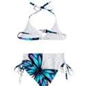 Blue And Pink Butterfly Illustration, Monarch Butterfly Cartoon Blue, Cartoon Blue Butterfly Free Pn Kids  Classic Bikini Set View2