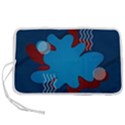 Background Abstract Design Blue Pen Storage Case (S) View1