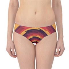 Illustration Door Abstract Concentric Pattern Hipster Bikini Bottoms