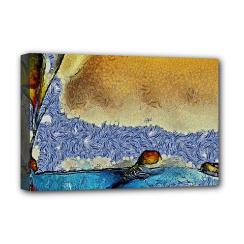 Abstract Painting Art Texture Deluxe Canvas 18  X 12  (stretched) by Ravend