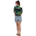 Aurora Borealis Photo Tie Front Shirt  View2