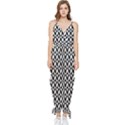 Seamless Abstract Geometric Pattern Background Sleeveless Tie Ankle Chiffon Jumpsuit View1
