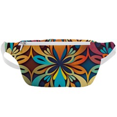 Orange, Turquoise And Blue Pattern  Waist Bag 
