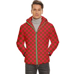 Holiday Plaid Men s Hooded Quilted Jacket