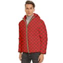 Holiday Plaid Men s Hooded Quilted Jacket View2