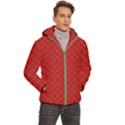 Holiday Plaid Men s Hooded Quilted Jacket View3