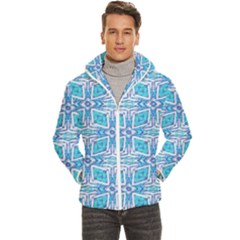 Geometric Doodle 1 Men s Hooded Quilted Jacket