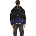 blue yellow bandana Men s Hooded Quilted Jacket View4