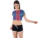 Firey Repeats I Tie Back Short Sleeve Crop Tee View1