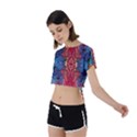 Firey Repeats I Tie Back Short Sleeve Crop Tee View2