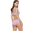 Swimwear Teal Pink Collection Low Cut Ruffle Edge Bikini Set View3