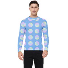 Abstract Stylish Design Pattern Blue Men s Long Sleeve Rash Guard