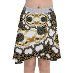  Im Fourth Dimension Trockit Chiffon Wrap Front Skirt