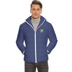Trans-yellow Men s Hooded Quilted Jacket