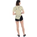 Fishing Rods Pattern Brown Asymmetrical Short Sleeve Sports Tee View4
