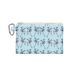 Jogging Lady On Blue Canvas Cosmetic Bag (small) by TetiBright