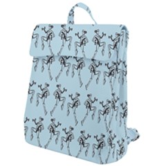 Jogging Lady On Blue Flap Top Backpack by TetiBright