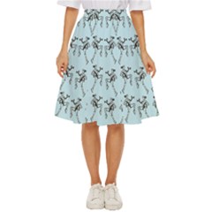Jogging Lady On Blue Classic Short Skirt