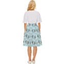Jogging Lady On Blue Classic Short Skirt View4
