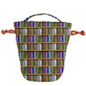 Books On A Shelf Drawstring Bucket Bag View2