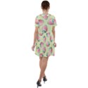 Colorful Easter Eggs Pattern Green Short Sleeve Shoulder Cut Out Dress  View2