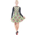 Colorful Easter Eggs Pattern Green Plunge Pinafore Velour Dress View2