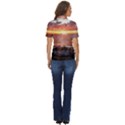 Tropical Sunset Women s Short Sleeve Double Pocket Shirt View4