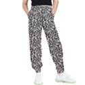 Black Cheetah Skin Kids  Elastic Waist Pants View1