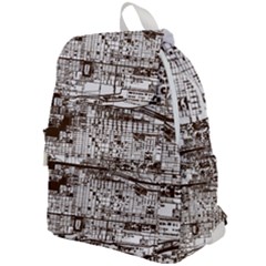 Antique Oriental Town Map  Top Flap Backpack by ConteMonfrey