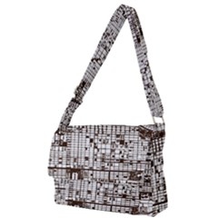 Antique Oriental Town Map  Full Print Messenger Bag (s)