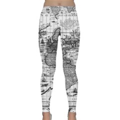 Antique Mapa Mundi Revisited Classic Yoga Leggings