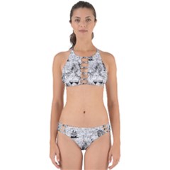 Antique Mercant Map  Perfectly Cut Out Bikini Set