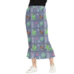 Micro Dnd Maxi Fishtail Chiffon Skirt