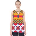 Red flowers and colorful squares                                                                  Cut Out Tank Top View1